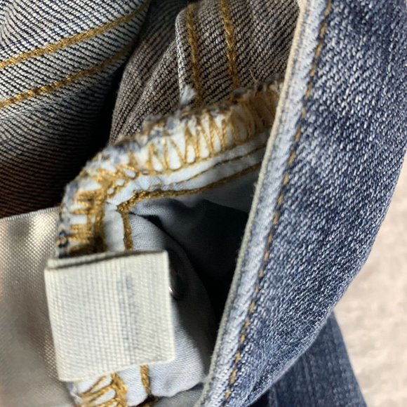 Lands' End Canvas Jeans Women's 31 Blue Denim Stretch Low Rise Straight Leg 7880 - Picture 7 of 9